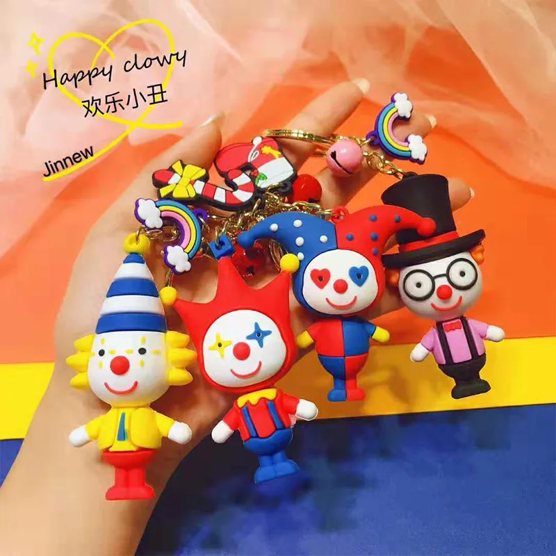 

12 шт. мультяшный милый веселый Счастливый Клоун, брелок, модные панк Брелоки с животными, автомобильная сумка, Подвесные Брелки, пара, подаро...