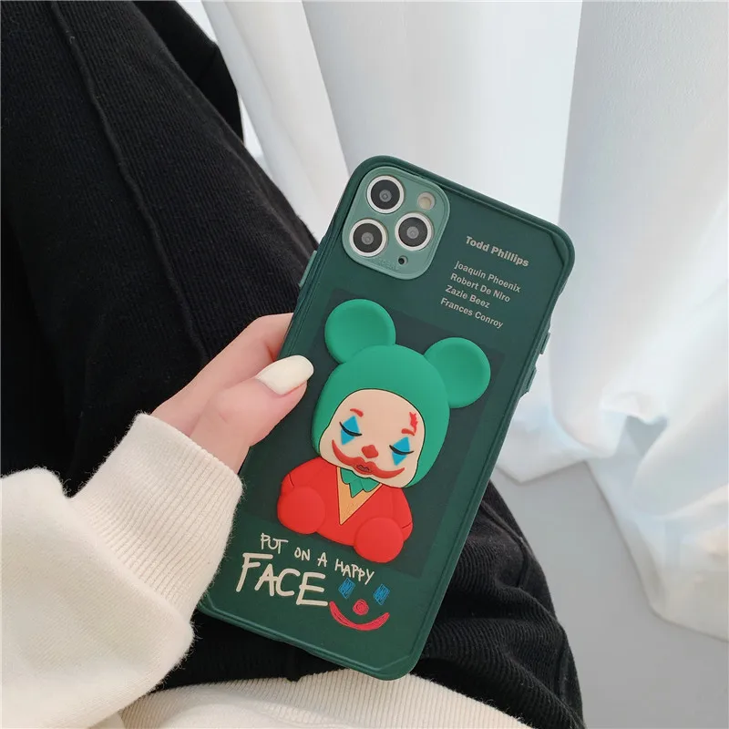 3D Cute Makeup Girl Phone Case For iPhone 12 11 Pro Max SE2020 7 8 Plus XR XS Max Cartoon Stereo Baby Joker Soft Silicone Cover