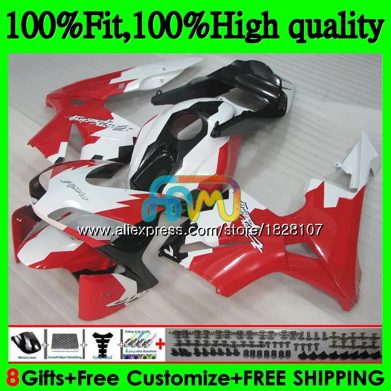 

Injection For HONDA CBR 600RR 600F5 600CC Red white hot F5 03 04 108BS.27 CBR600RR CBR600F5 CBR 600 CBR600 RR 2003 2004 Fairings