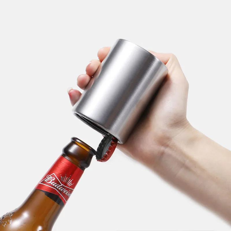 

Stainless Steel Kitchen Bottle Opener Beer Opener Automatic Magnetic Beer Openers Bar Wine Opener Tool destapadores de cerveza