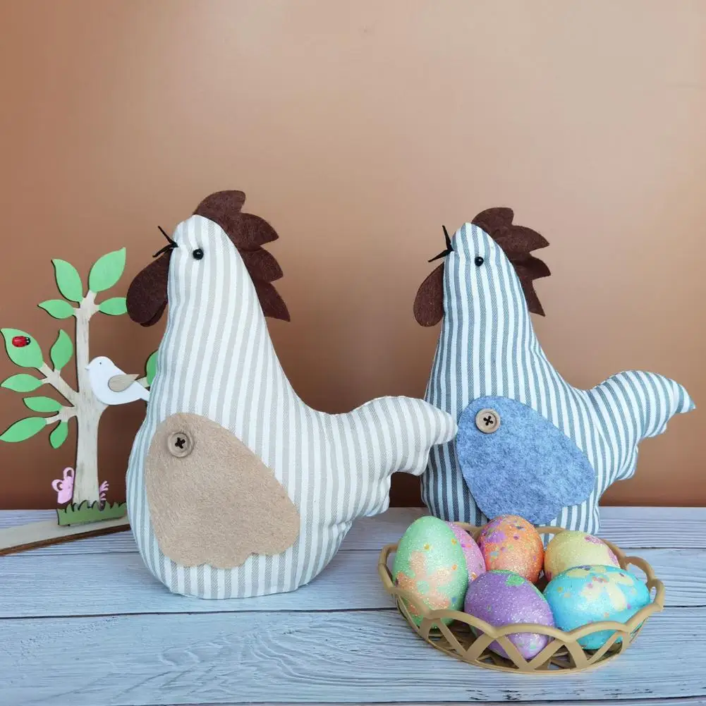 Мягкая кукла Петух из имитации льна фигурки ручной работы Реалистичная