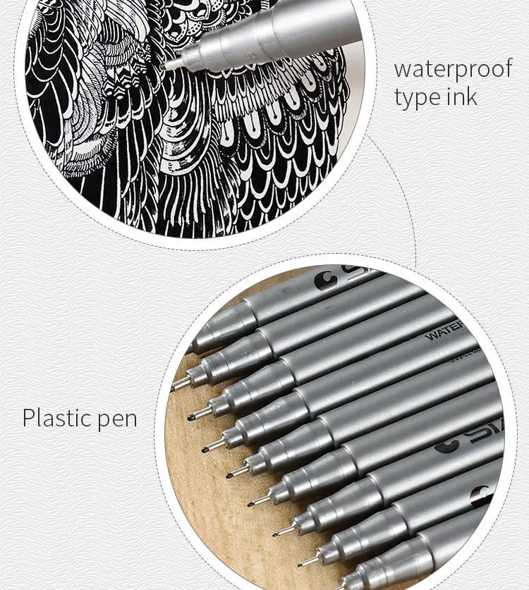 Fineliner STA водонепроницаемые маркерные ручки на водной основе художественные карандаши для рисования школьные офисные канцелярские принадлежности 04301