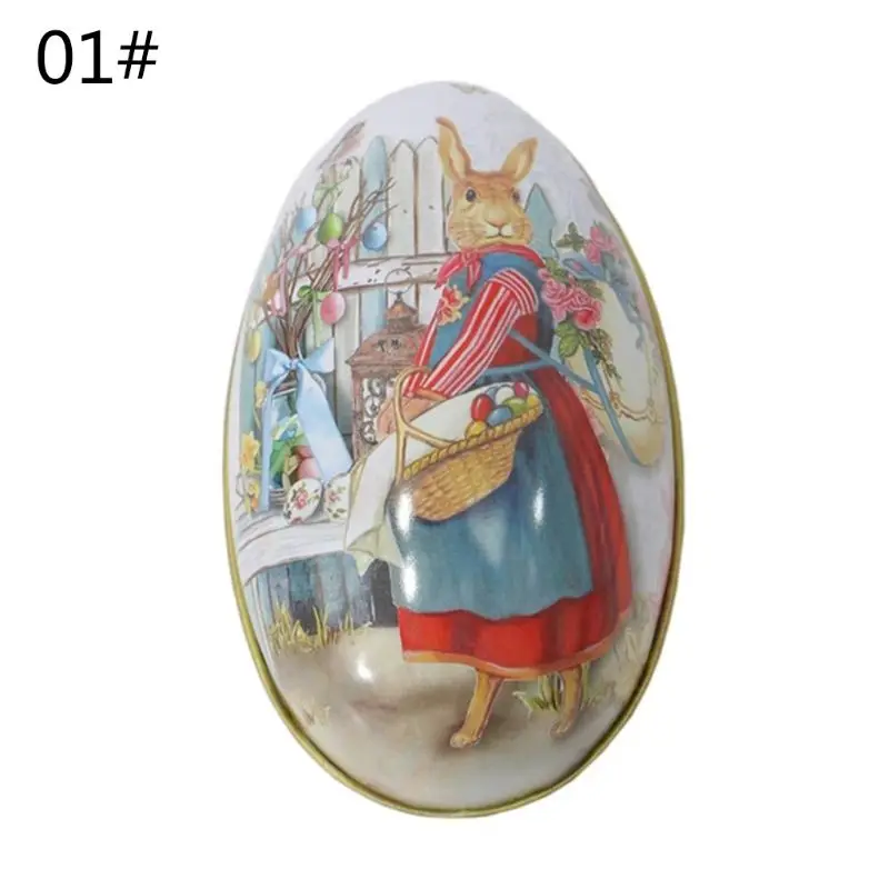 Ретро Пасхальный кролик жестяная коробка банка чай конфеты Ювелирная монета