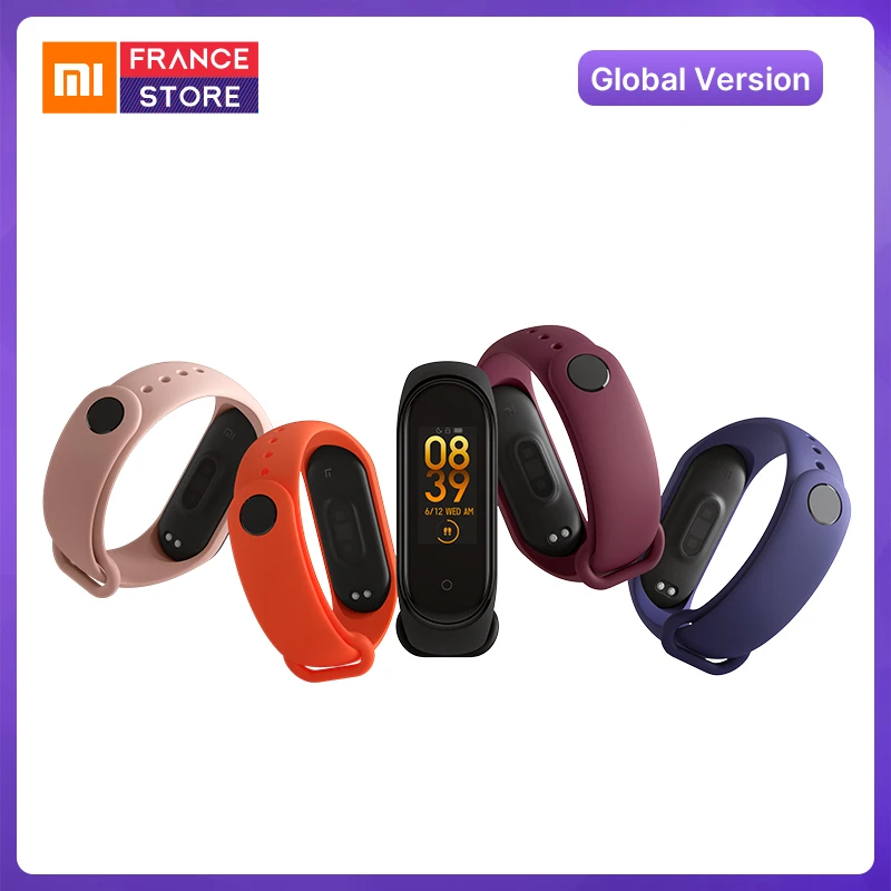 Глобальная версия, Xiaomi Mi band 4 Смарт часы, фитнес браслет, трекер сердечного ритма, цветной дисплей, мгновенное сообщение, 135 мА/ч умные часы,xiomi