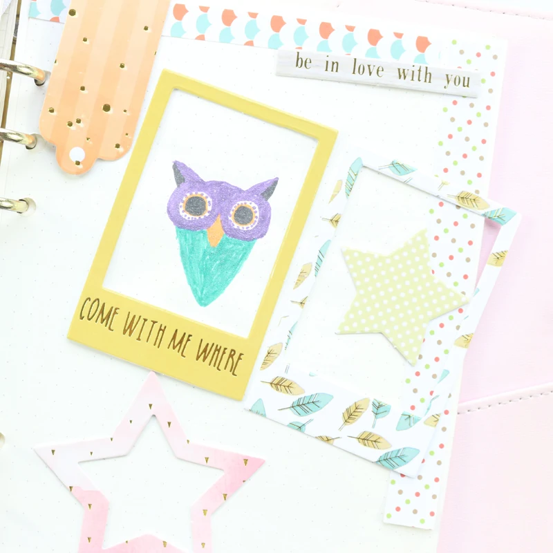 Domikee Новый карамельный декоративный бумажный стикер из золотой фольги для школы