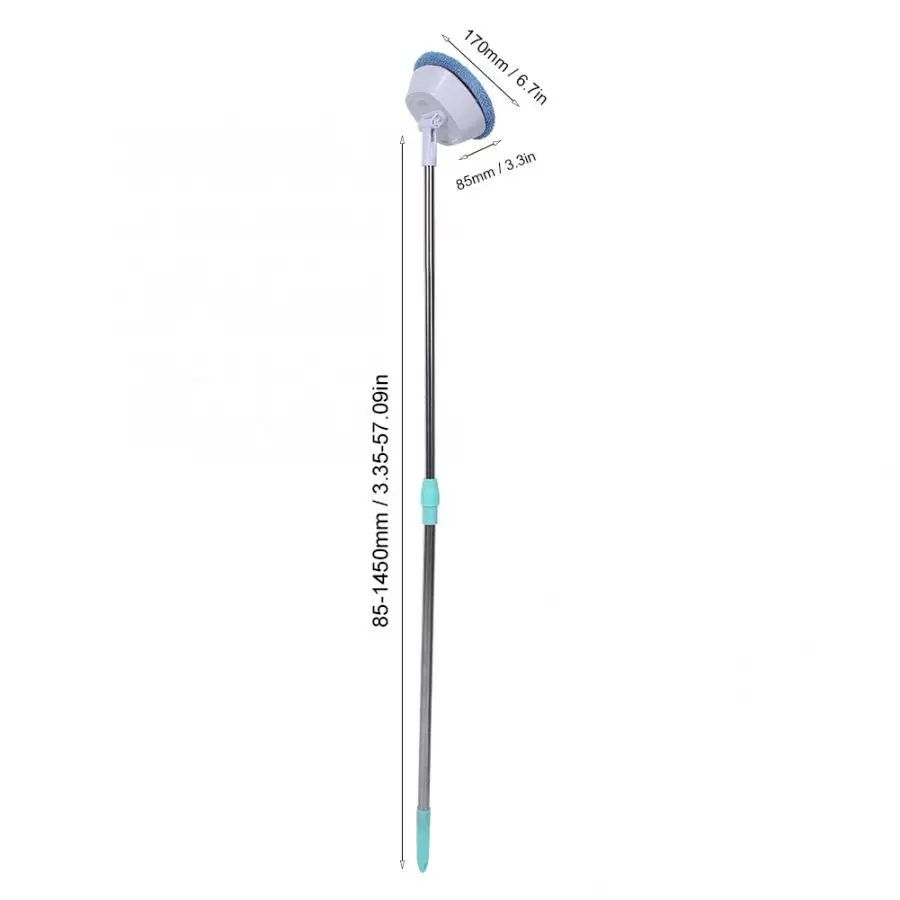 

Long-handled Electric Window Cleaner Automatic Flexible Ceiling Glass Wiper Wall Floor Cleaning Tool 145cm Telescopic Rod