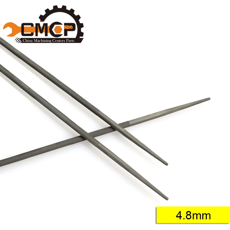 3pcs 4.8mm 3 шт. 4,0/4,8/5,5 мм хвостовик круглый высокоуглеродистой Сталь заточки цепных пил Пильная цепь файлы точилка для деревообработки цепная пила - Цвет: 3pcs 4.8mm