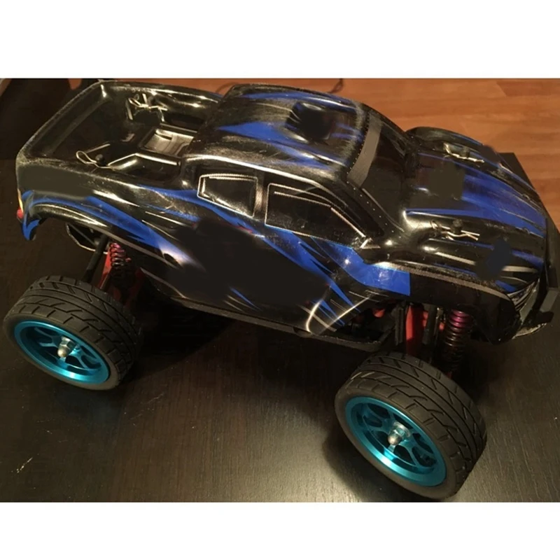 

2set 65mm Metal Wheel Rim + High Grip Rubber Tires Tyres for Wltoys 144001 A959 A959-B 124019 124018 Blue & Purple