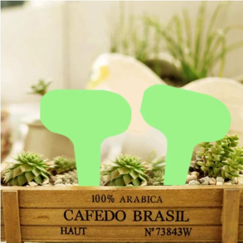 Недорогие Пластиковые Т-образные этикетки нежного дизайна 10 шт. для растений и