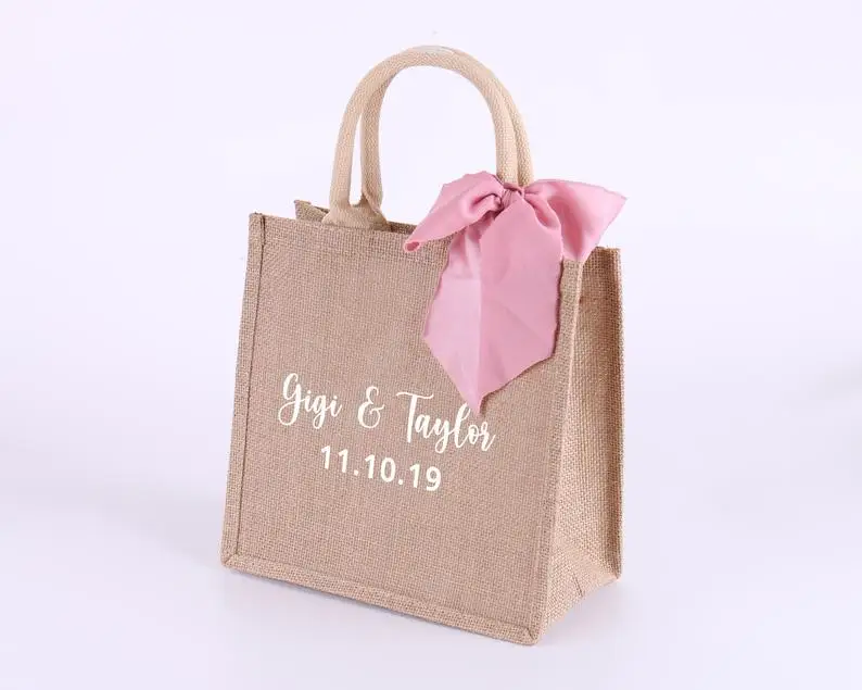 Тоут из мешковины сумки на заказ платье подружки невесты подарочный пакет