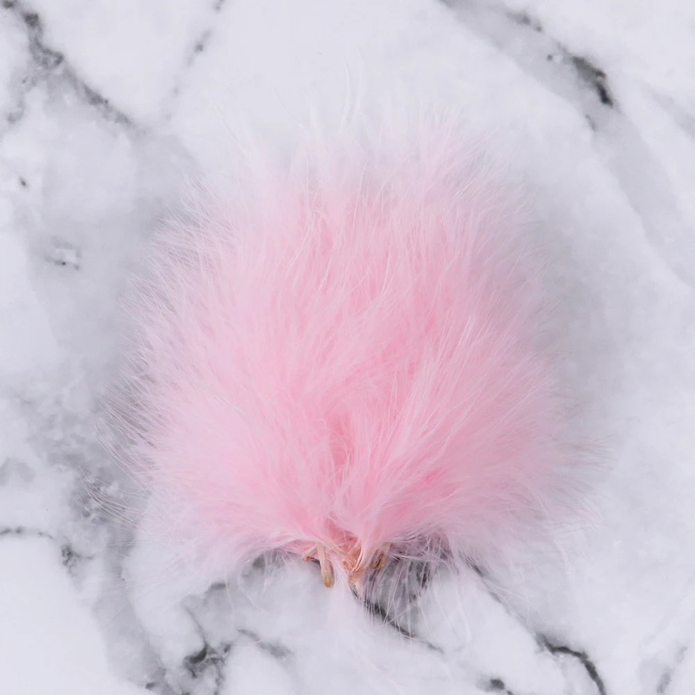 Пушистые перья индейки Марабу для рукоделия 7 12 см розовые украшения