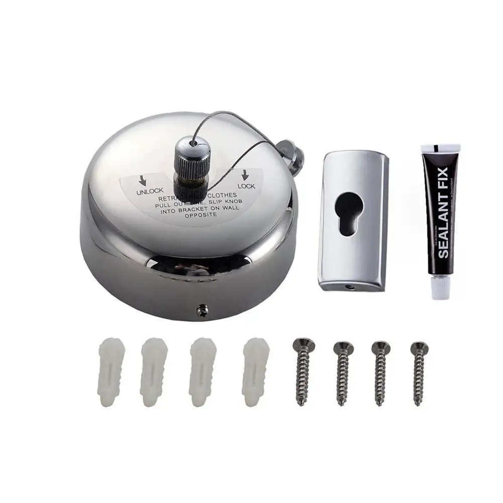 Портативная Выдвижная веревка для белья из нержавеющей стали вешалка в ванную