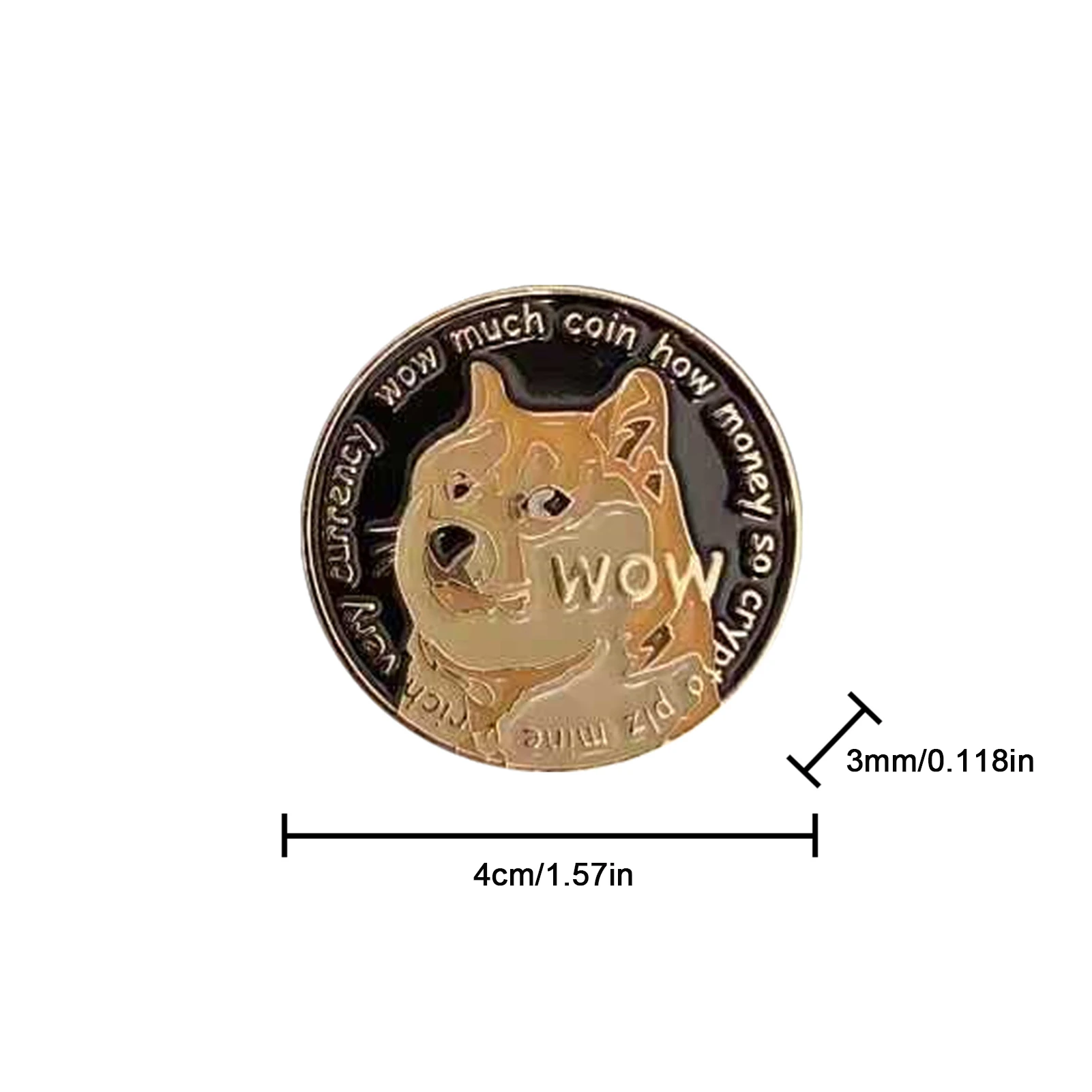 

Beautiful Gold Plated Dogecoin Commemorative Coins Cute Dog Pattern Dog Souvenir Collection Gifts