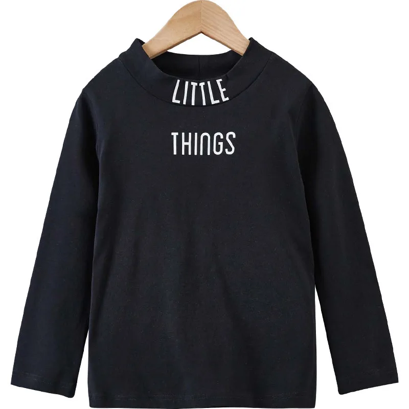 

Girls' Long-Sleeved T-shirt 2021 Spring New Bottoming Shirt Tops Children's Clothing White Beautiful Outdoor Leisure