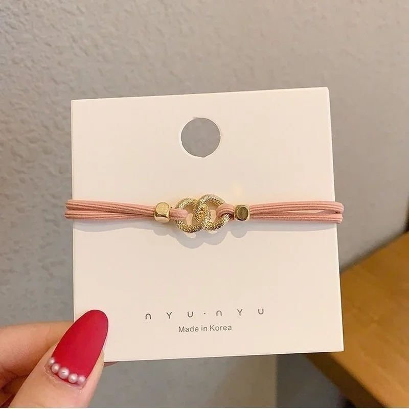 

Fashion Headdress Korean Simple Head Rope Super Fairy Sen Hair Tie Hair Rubber Band Female Bracelet Dual-use Small Jewelry