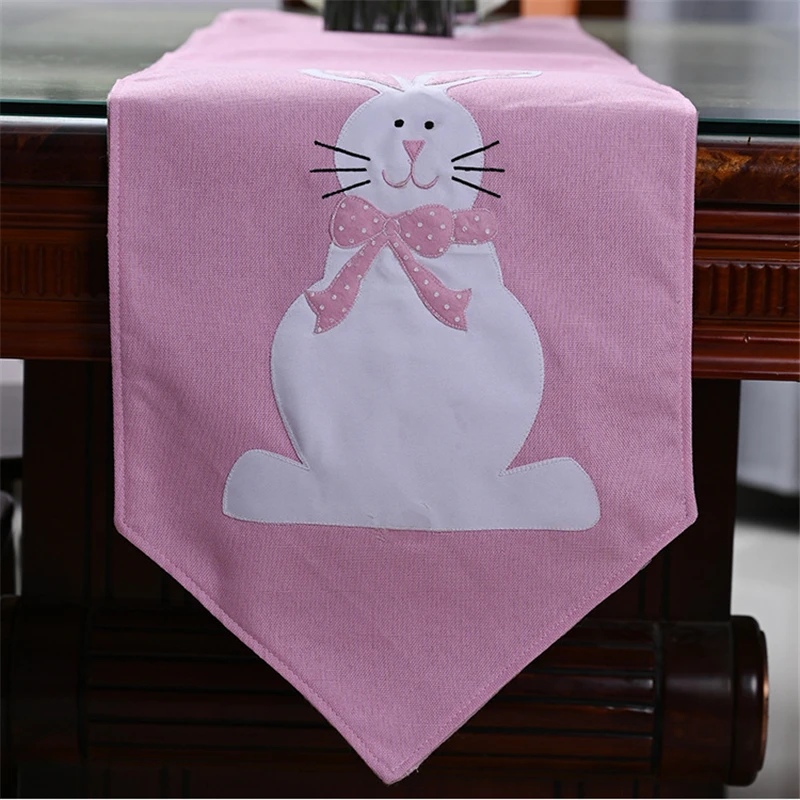 180x32 см Пасхальная тематика скатерть из ткани с кроликом украшения для дома
