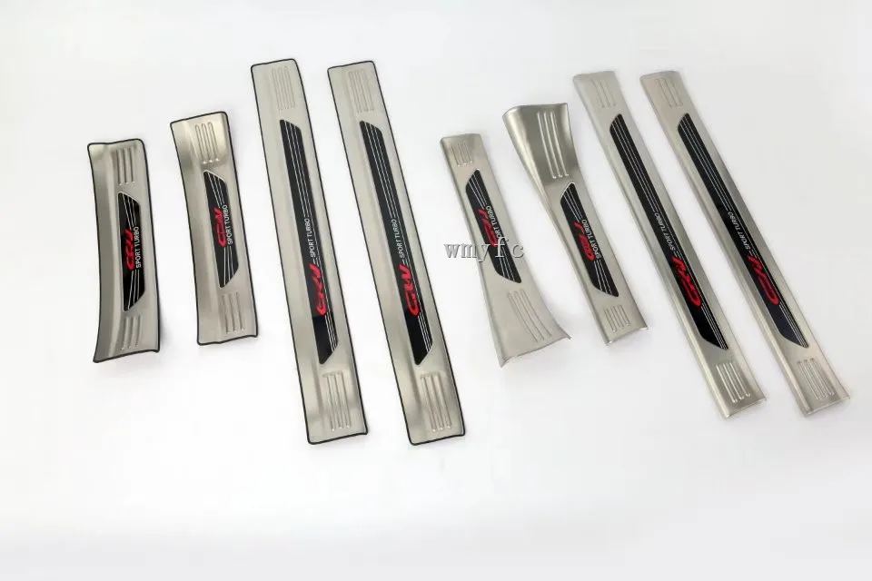 Аксессуары для стайлинга автомобилей 4 шт. 304 нержавеющая сталь порог пластина