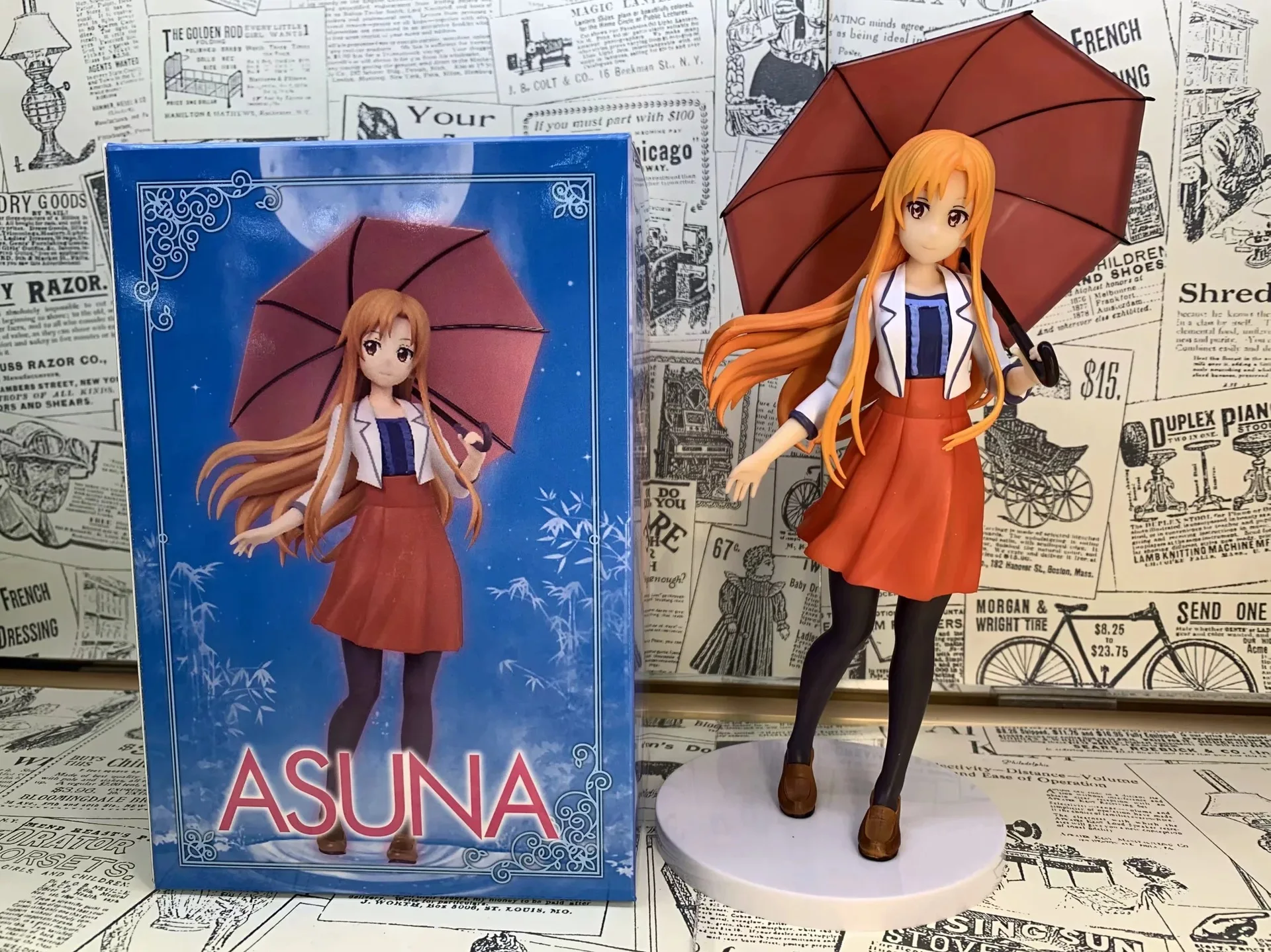 Аниме меч искусство онлайн Yuuki Asuna повседневная одежда зонтик Ver. Экшн фигурка из