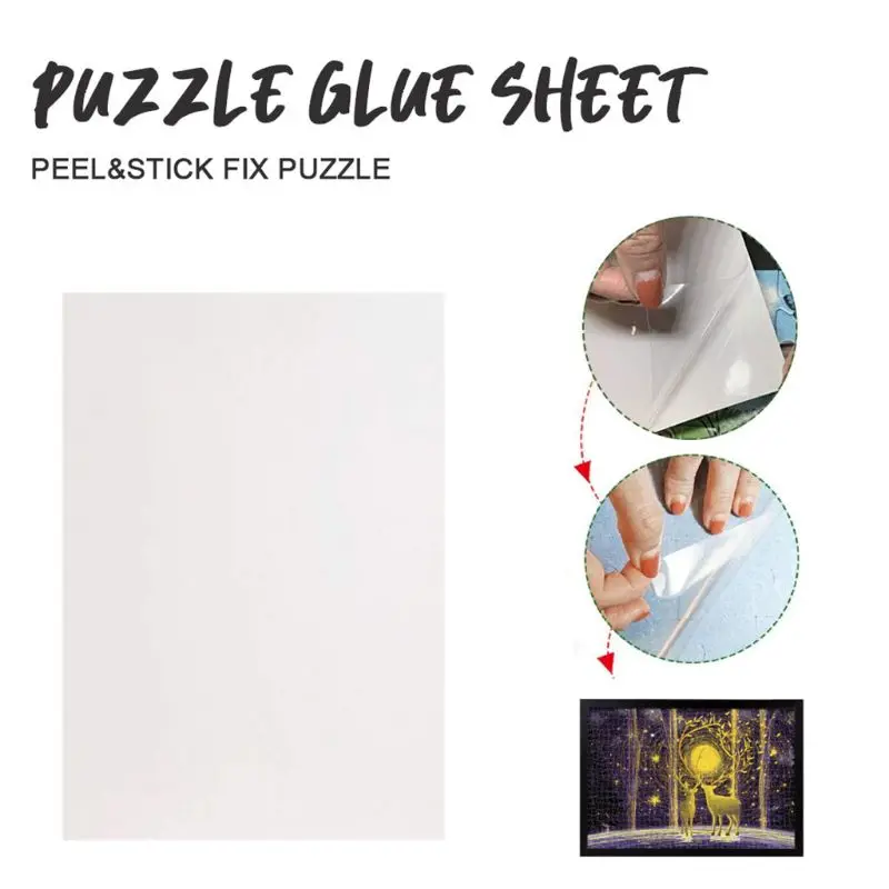

4/10/20pcs Puzzle Protective Film Peel Large Glue Sheets Transparent Adhesive Backing Game