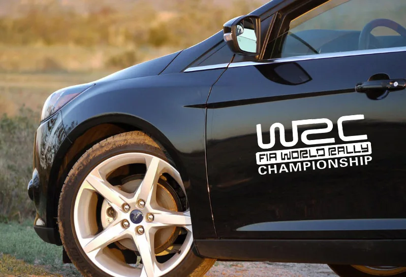 WRC Чемпионат мира по ралли, гоночный для автомобильного стайлинга светоотражающий виниловый стикер, ручка для тела, гирлянда, наклейка для Audi Focus Mazda Lada