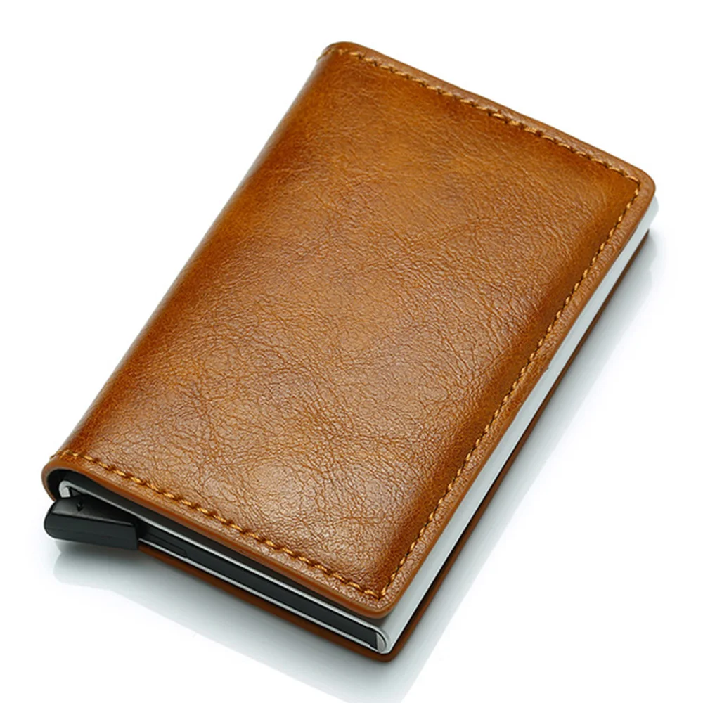 Мужской кошелек с защитой от кражи унисекс из искусственной кожи для кредитных