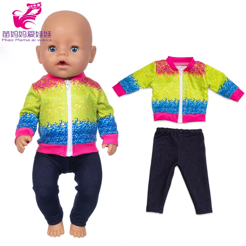 

43cm Reborn Baby Doll Clothes Trousers Set B17inch Aby Doll Outfit for 18" 45cm Og Girl Dolls Outfit