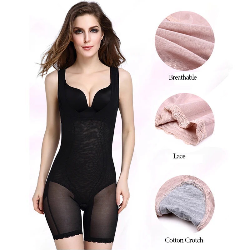 SJASTME боди Корректирующее белье тонкое кружевное сексуальное Пояс для похудения с