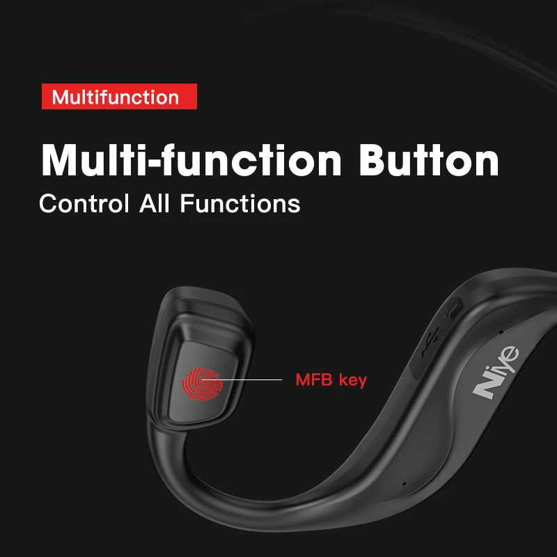 TWS настоящие беспроводные наушники в форме костной проводимости Bluetooth спортивные