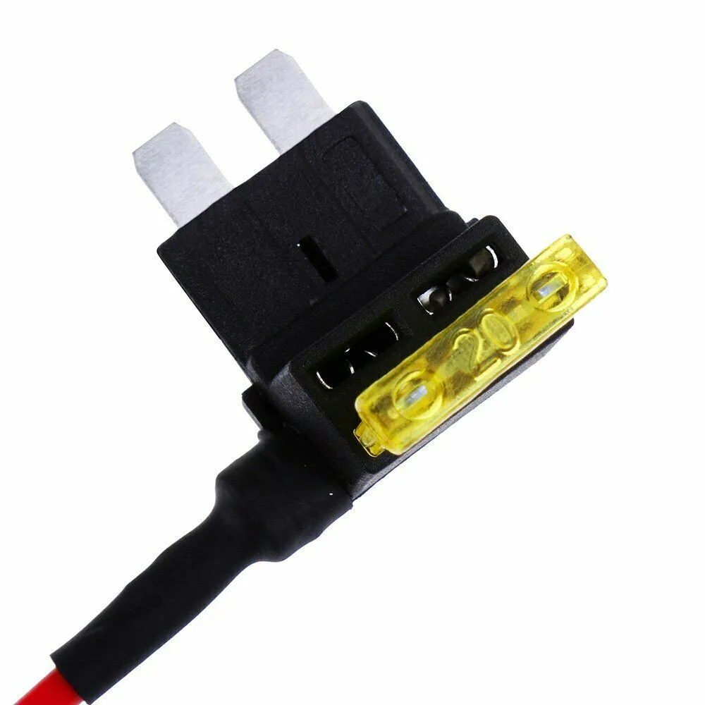 

4sets Car Auto Fuse Holder Add-a-circuit Tap Adapter ATC ATO Blade Terminal Motor Case Blow 16 AWG Wire Piggy Back Cutoff Switch