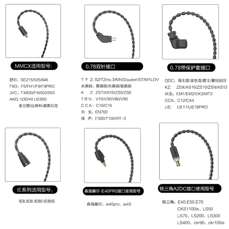 Шейный аудио кабель для MMCX 0 78 75 мм 2Pin SE215 SE535 ZST IE80S QDC A2DC шнур 500 мА/ч Bluetooth5.0 HiFi