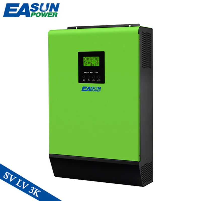 Источник питания EASUN Гибридный инвертор 2400W 3KVA 24V 110VAC Сетка Tie Солнечной Инвертор
