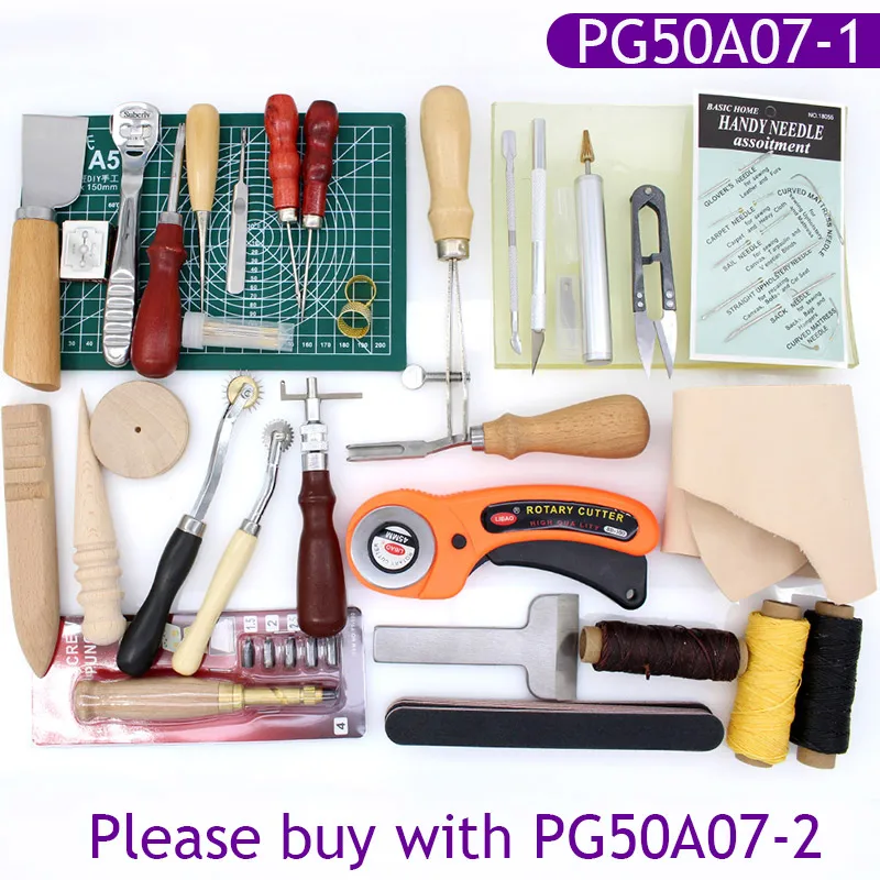 High Quality Tools for Leather Craft Sewing DIY Hand Stitching with Groover Awl Edge Creaser Mat Working New|Наборы инструментов