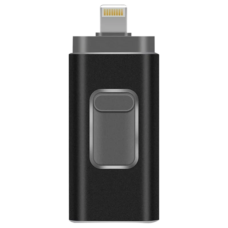 Black USB флеш-накопитель 128 Гб 64 ГБ 32 ГБ OTG USB3.0 16 ГБ 8 ГБ 4 ГБ флеш-накопители lightning USB флешка Флешка для iPhone iPad iPod APPLE - Цвет: Black