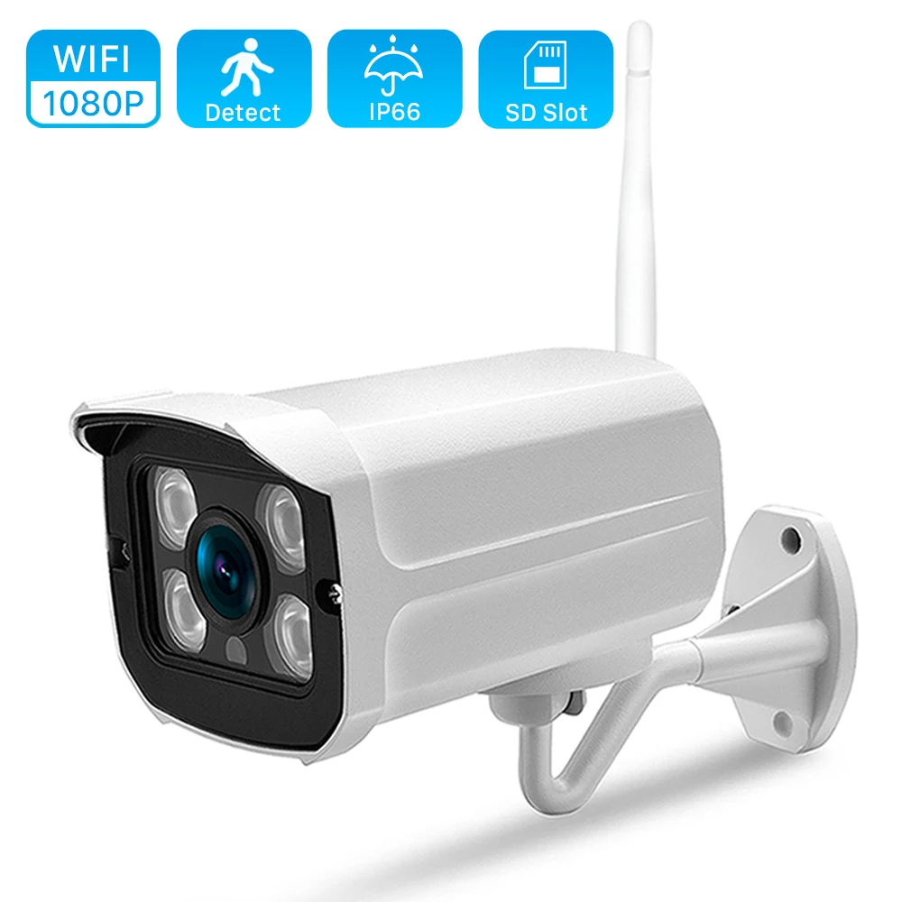HD 1080P 720P проводная и беспроводная ip-камера с 32 Гб sd-картой 2.0MP IR 25 м металлическая Водонепроницаемая наружная Wifi CCTV ip-камера безопасности CamHi