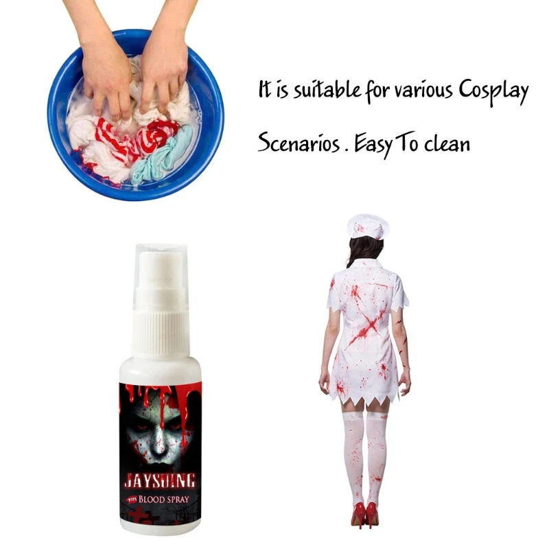 

30 ml Non-toxic Fake Blood Makeup Spray for stage Performance and Various Cosplay Vivid Effect Makeup Accessories