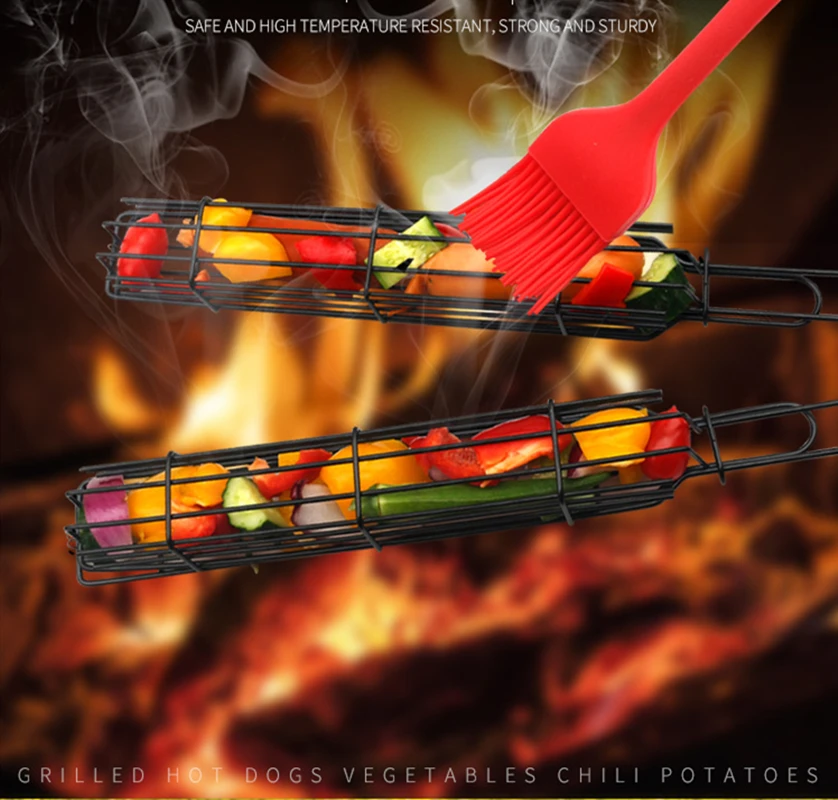 Сетчатая подставка для барбекю антипригарный держатель с зажимом покрытия