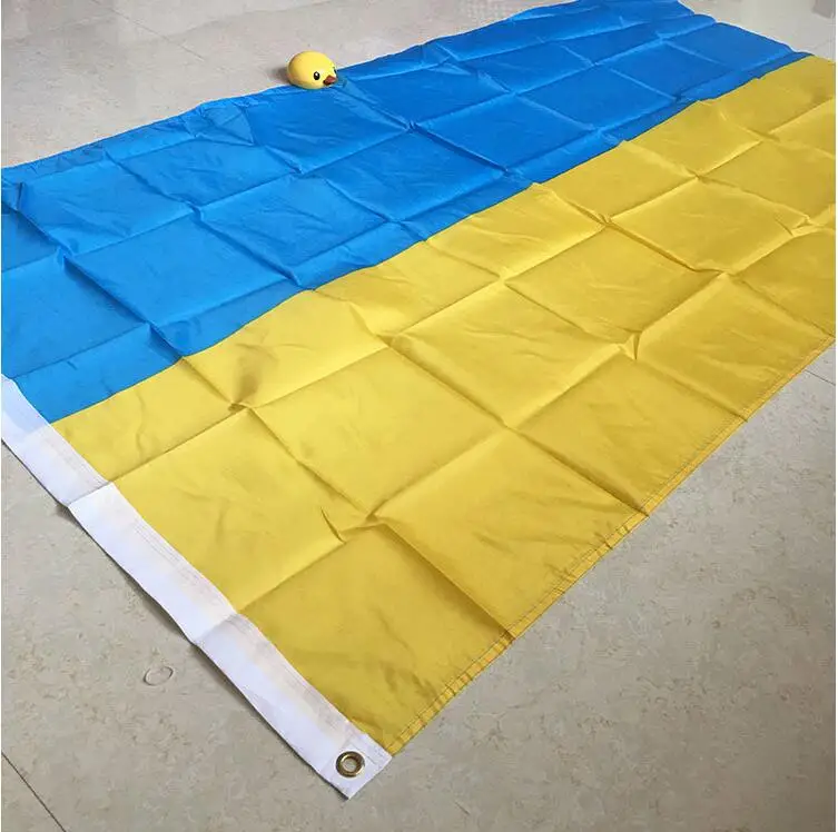 

Free Shipping Xvggdg New Ukraine Flag Hanging Ukraine Flag Polyester Standard Flag Banner