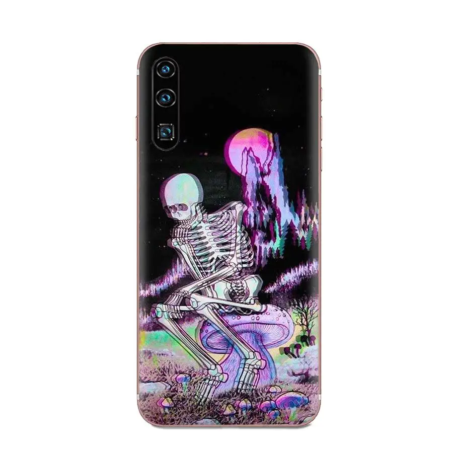 Мягкий чехол Live Love для телефона с скелетом A для Huawei Honor 4C 5A 5C 5X 6 6A 6X 7 7A 7C 7X 8 8C 8S 9 10 10i 20 20i Lite Pro.