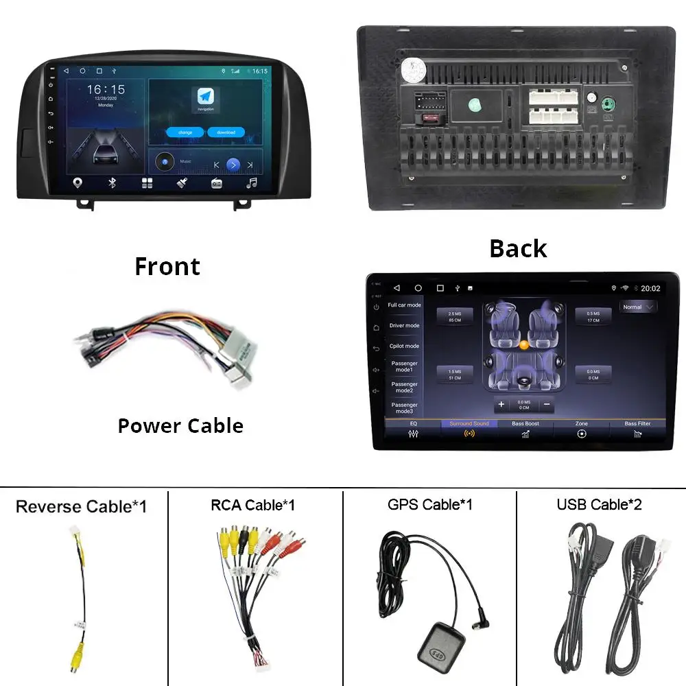 

2DIN Android10.0 Car Radio For HYUNDAI SONATA NF 2004-2008 GPS Navigation Stereo Receiver Auto Radio Bluetooth Player Car Video