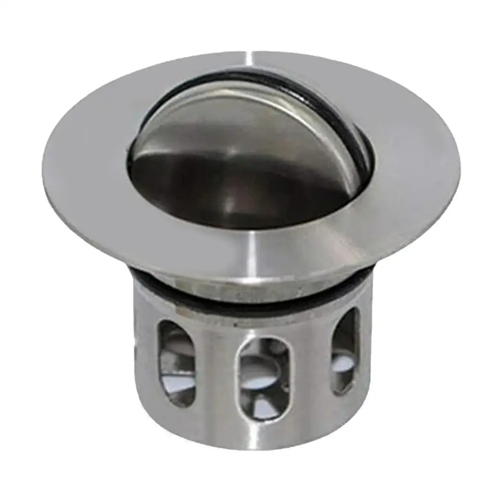 

Universal Wash Basin Drain Filter Explosion-proof Stainless Steel Flap And Basket Launcher Used In Various Wash Basins