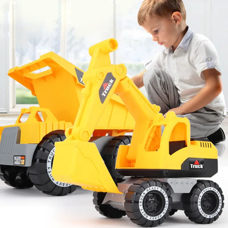 

Baby Classic Simulation Engineering Car Toy Excavator Model Tractor Toy Dump Truck Classic Model Car Toy Mini Gift for Boy Gift