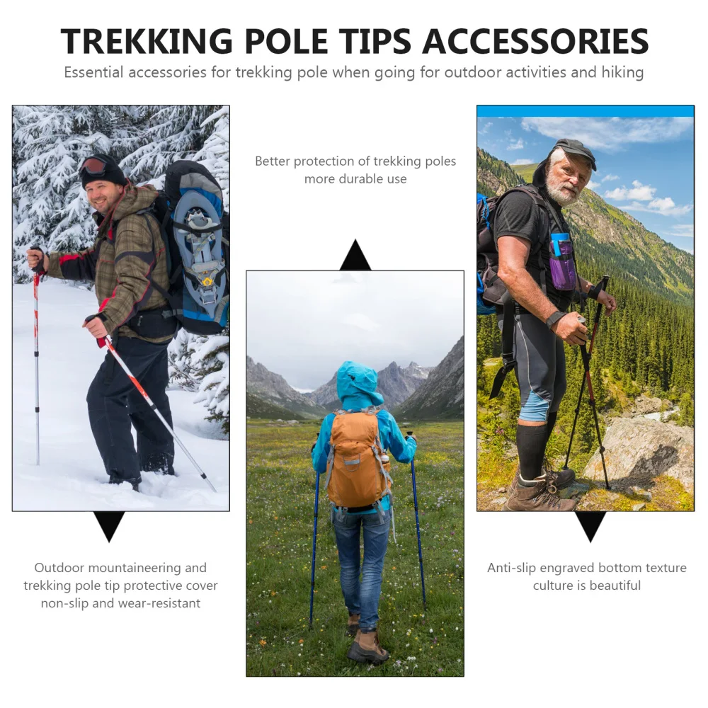 20pcs Trekking Pole Tips Accessories Non-slip Replacement Parts | Спорт и развлечения