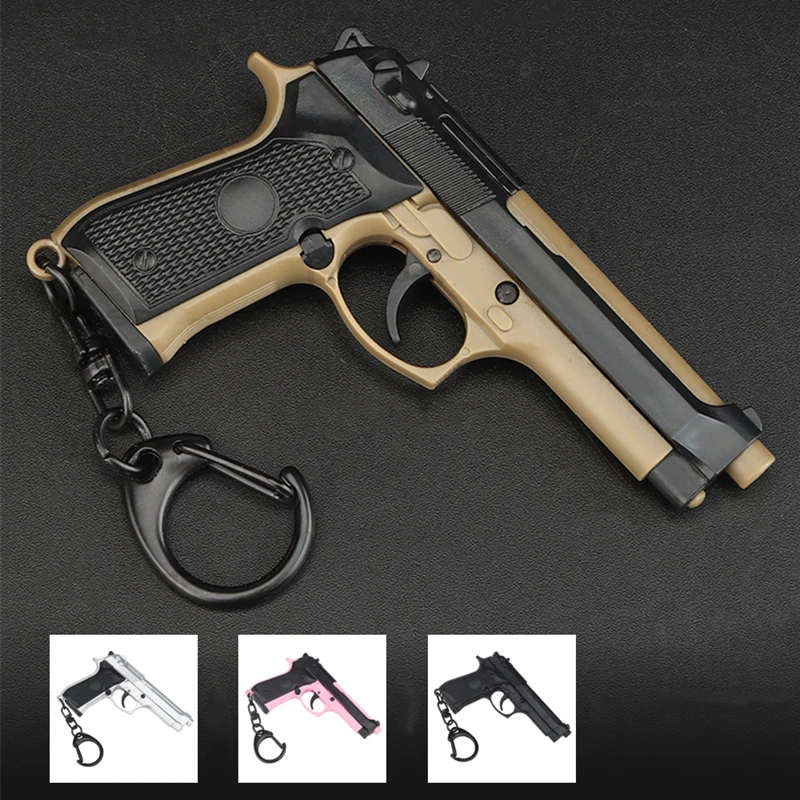 

M92 1:4 Model Key Rings Tactical Pistol BERETTA 92 Shape Decorative Plastic Key Chain Holder Movable Lever and Magazine