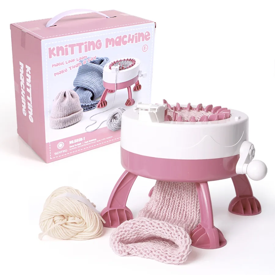 

Knitting Machine 22 Stitches DIY Hand Weaving Loom Woolen Scarf Socks Weave Knitting Machine Children Pretend Housekeeping Toys