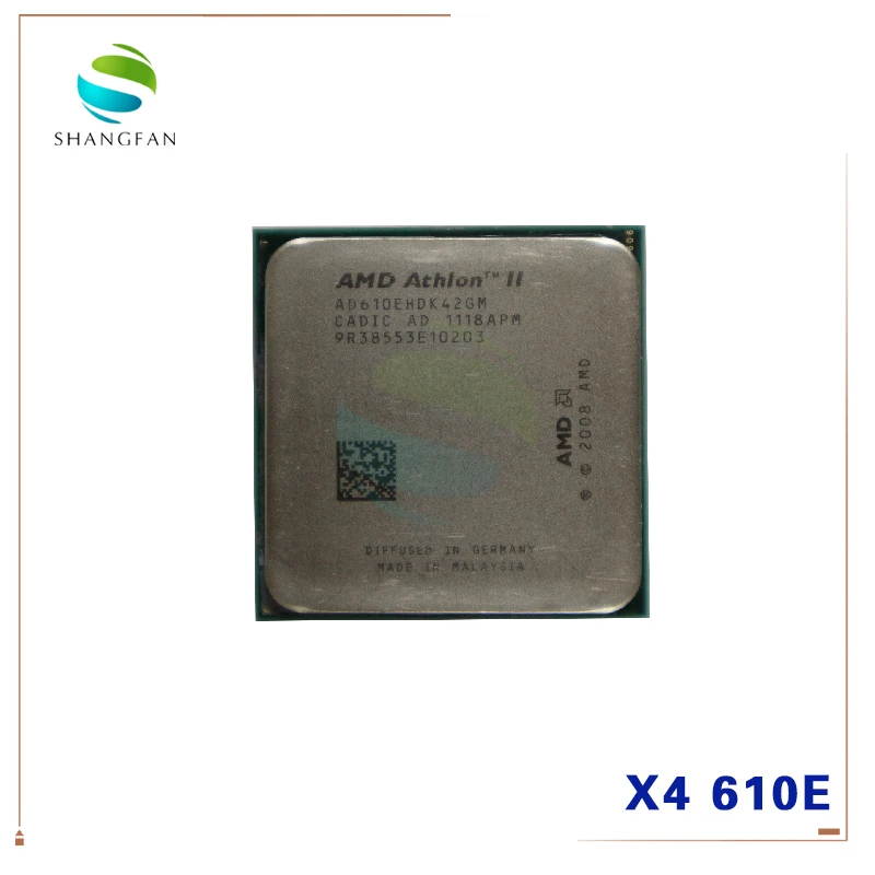 Четырехъядерный процессор AMD Athlon X4 610E 2 4 ГГц AD610EHDK42GM 45 Вт Разъем AM3 938pin|amd athlon x4|athlon