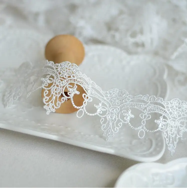 Оптовая продажа 2 м/лот 3 8 см Ширина красивое украшение кружевная ткань