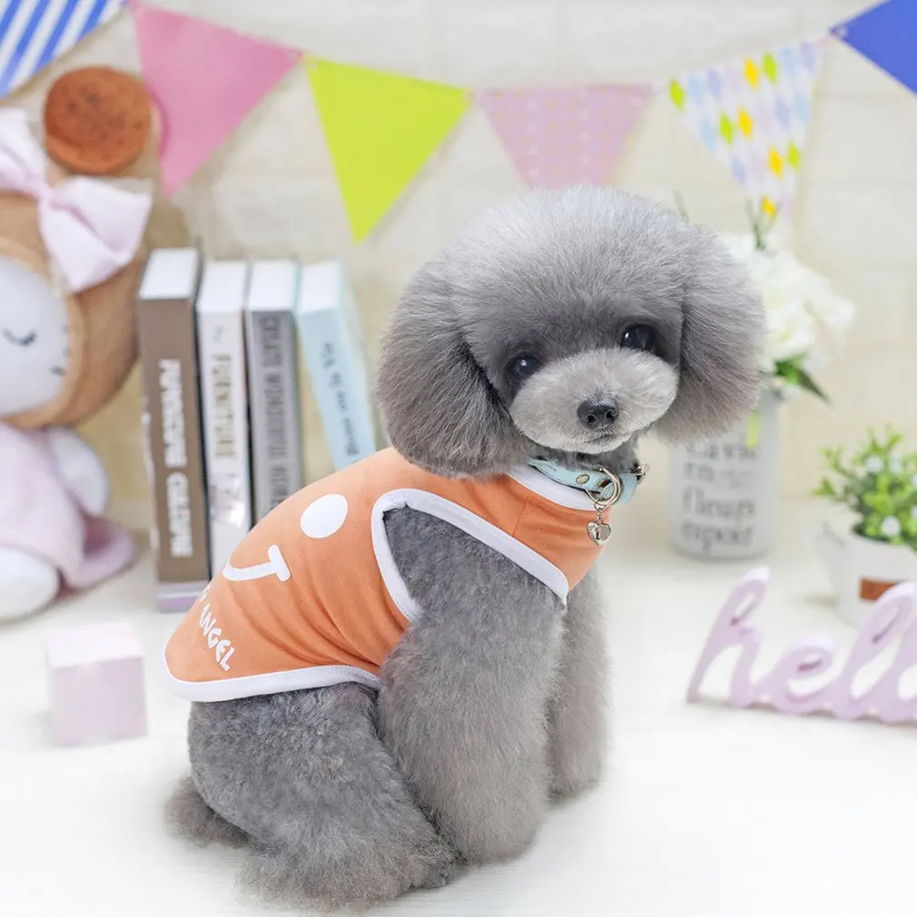 Одежда для собак хлопковая Футболка со щенком жилет щенков плюшевые собаки