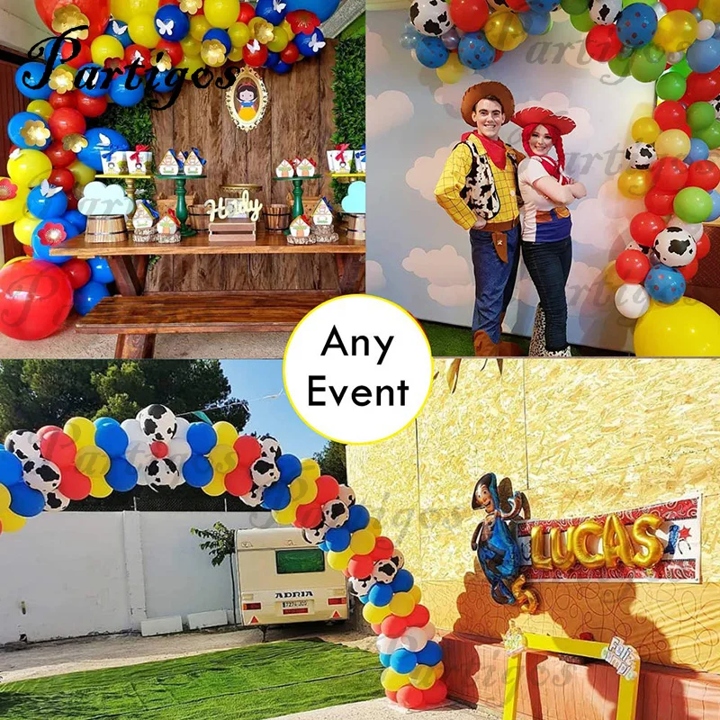 70 шт./компл. красно-синяя желтая гирлянда Коровья АРКА латексные воздушные шары