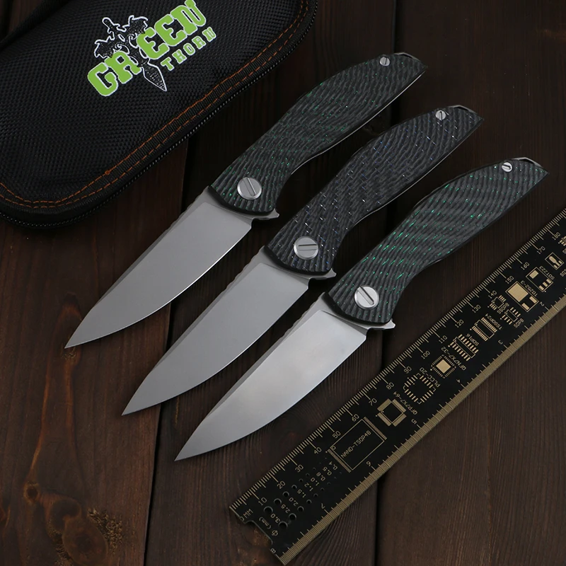 Нож Green Thorn 2020 &quotHatiOn Zero&quot D2 лезвие из углеродного волокна + титановая ручка TC4 для