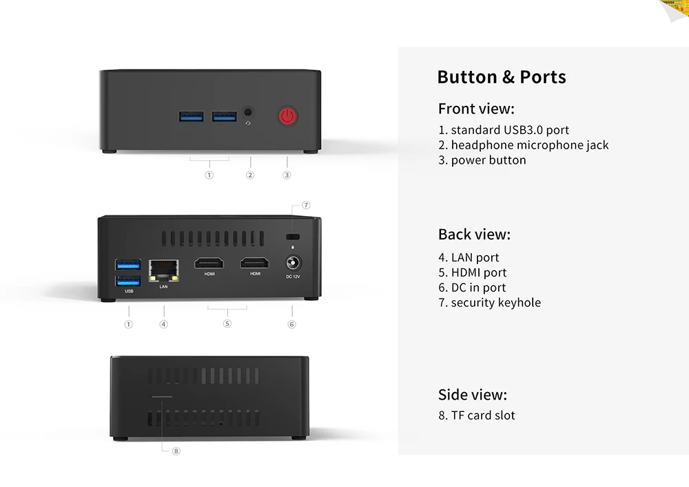 Beelink Мини ПК Gemini X45 Intel J4105 Win10 8 ГБ ОЗУ 256/512 ГБ mSATA SSD USB 3,0 1000 Мбит/с wifi BT4.0 Карманный пк Windows и Linux